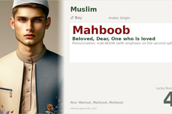 Mahboob Name Meaning — Arabic Origin, Boy Name & Details (2025)