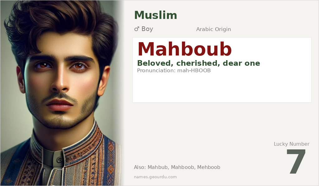 Mahboub Name Meaning and Details