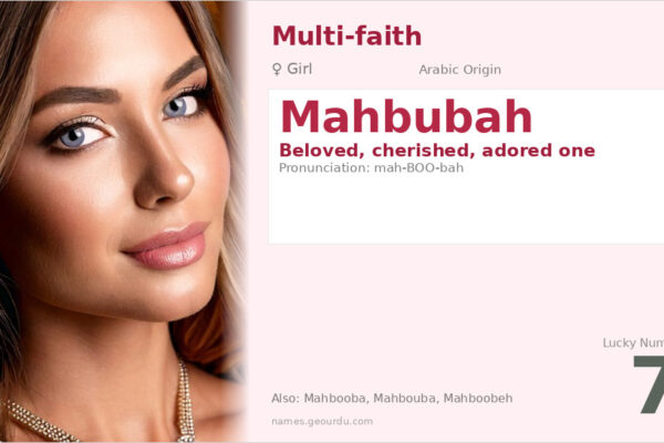 Mahbubah Name Meaning — Arabic Origin, Girl Name & Details (2025)
