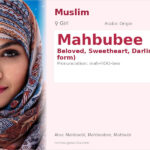 Mahbubee Name Meaning and Details