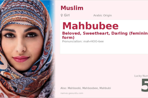 Mahbubee Name Meaning — Arabic Origin, Girl Name & Details (2025)