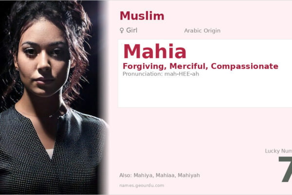 Mahia Name Meaning — Arabic Origin, Girl Name & Details (2025)