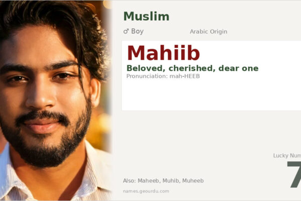 Mahiib Name Meaning — Arabic Origin, Boy Name & Details (2025)