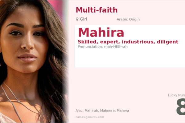 Mahira Name Meaning — Arabic Origin, Girl Name & Details (2025)