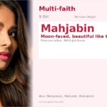 Mahjabin Name Meaning and Details