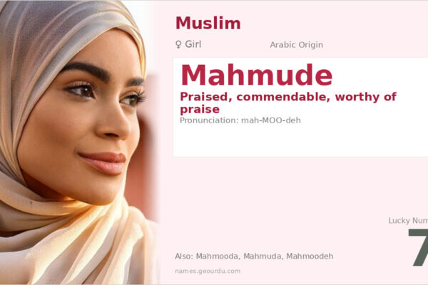 Mahmude Name Meaning — Arabic Origin, Girl Name & Details (2025)