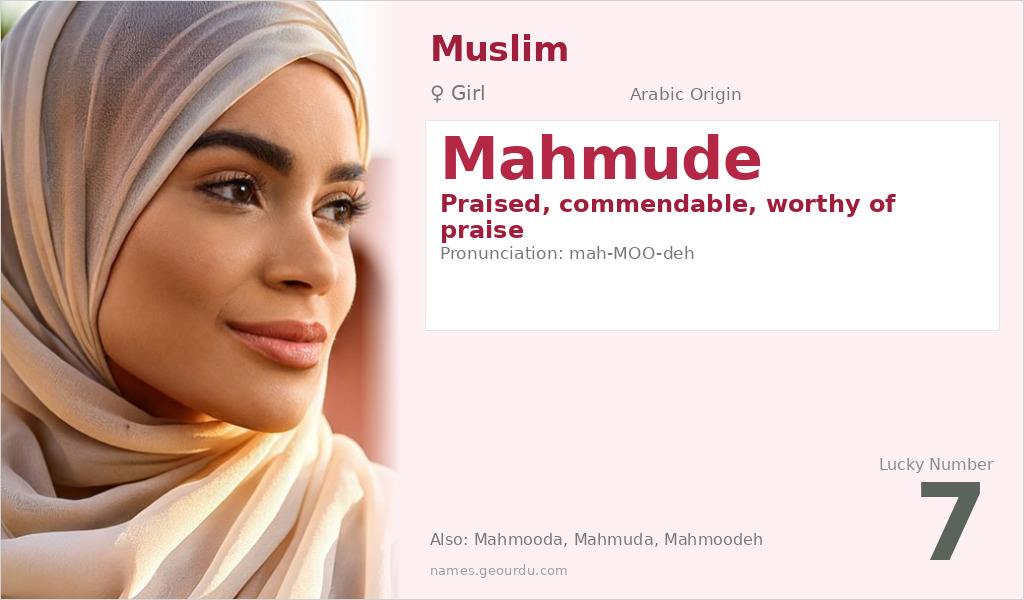 Mahmude Name Meaning and Details
