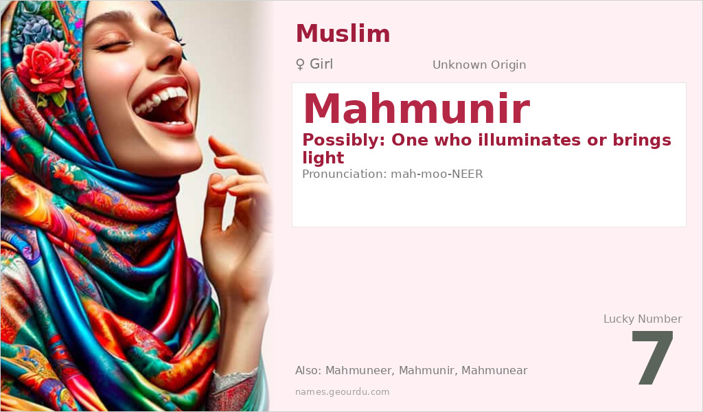Mahmunir Name Meaning and Details