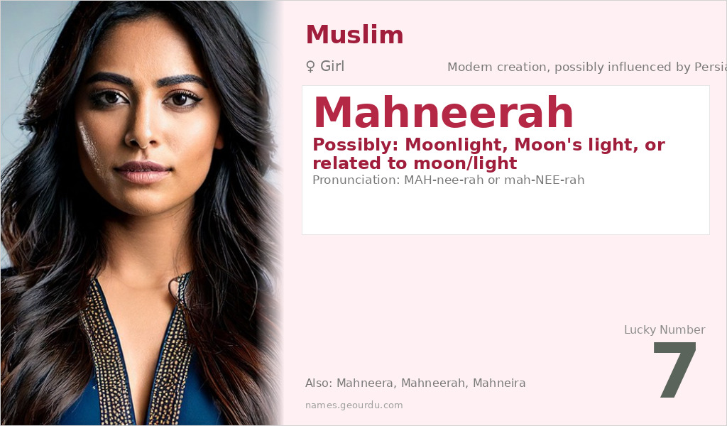 Mahneerah Name Meaning and Details