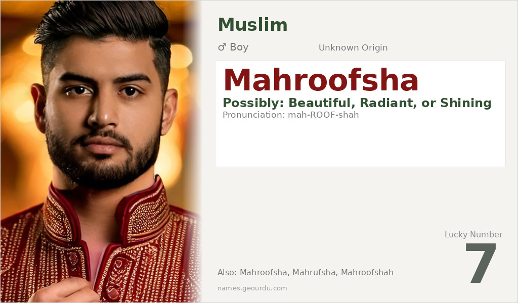 Mahroofsha Name Meaning and Details