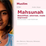 Mahsunah Name Meaning and Details