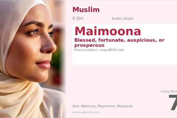 Maimoona Name Meaning — Arabic Origin, Girl Name & Islamic Significance (2025)