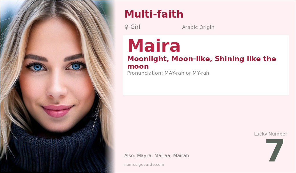 Maira Name Meaning and Details