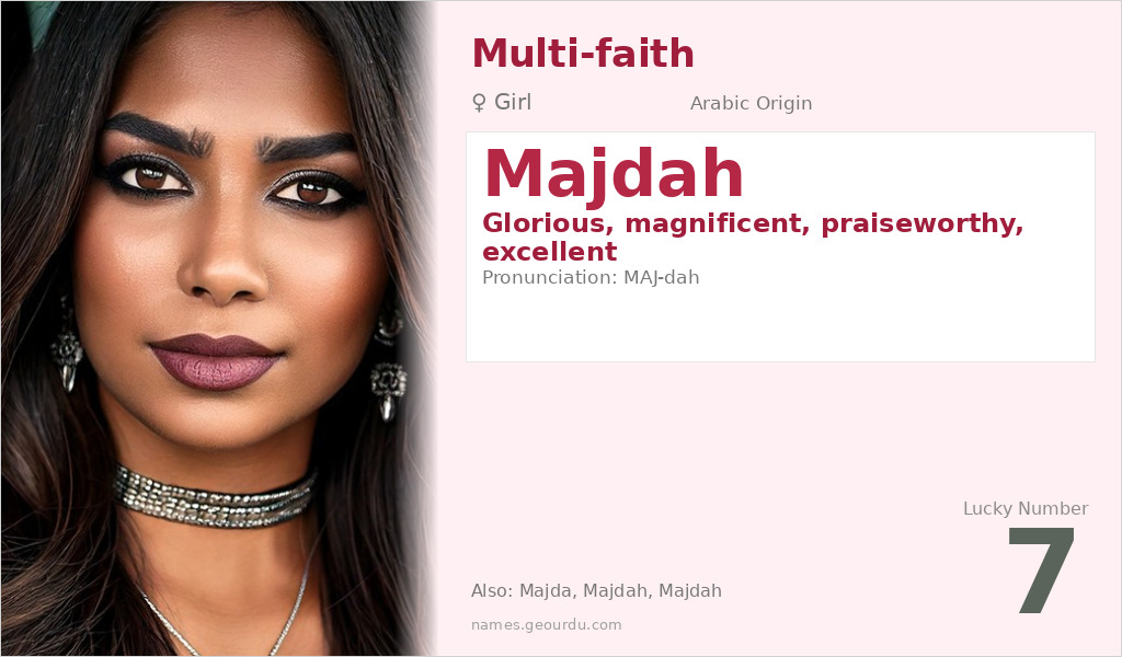 Majdah Name Meaning and Details
