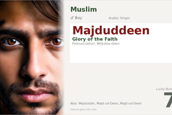 Majduddeen Meaning — Arabic Origin, Boy Name & Details (2025)