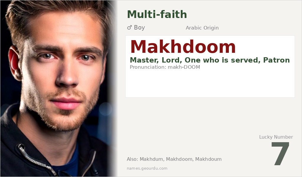 Makhdoom Name Meaning and Details