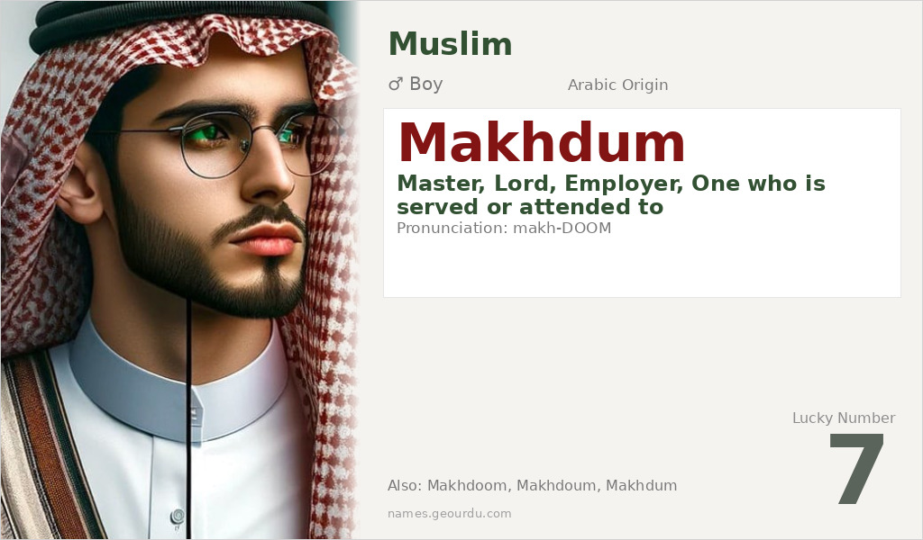 Makhdum Name Meaning and Details