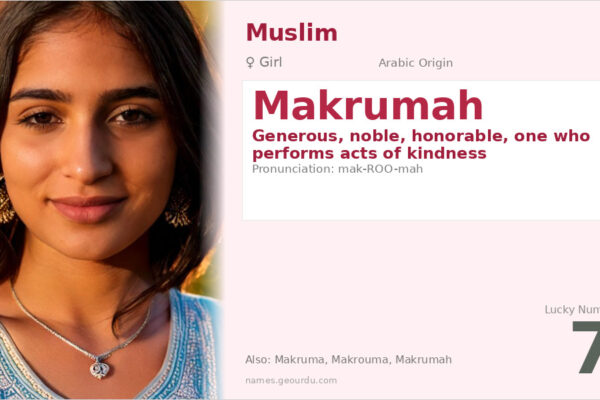 Makrumah Name Meaning — Arabic Origin, Girl Name & Details (2025)
