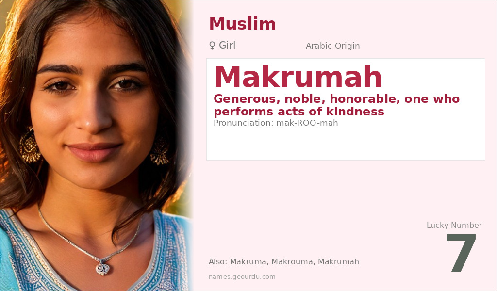 Makrumah Name Meaning and Details