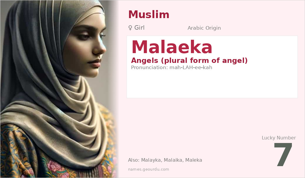 Malaeka Name Meaning and Details
