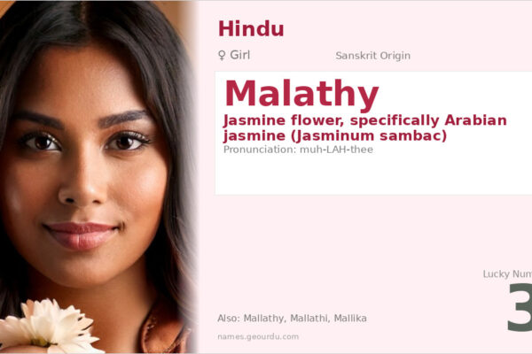 Malathy Name Meaning — Jasmine Flower Origin & Details (2025)