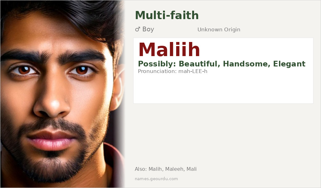 Maliih Name Meaning and Details