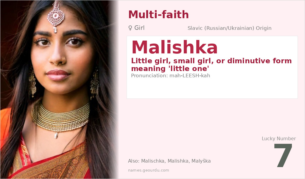 Malishka Name Meaning and Details