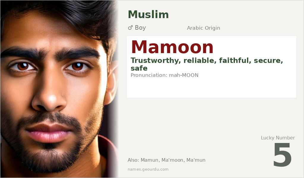 Mamoon Name Meaning and Details