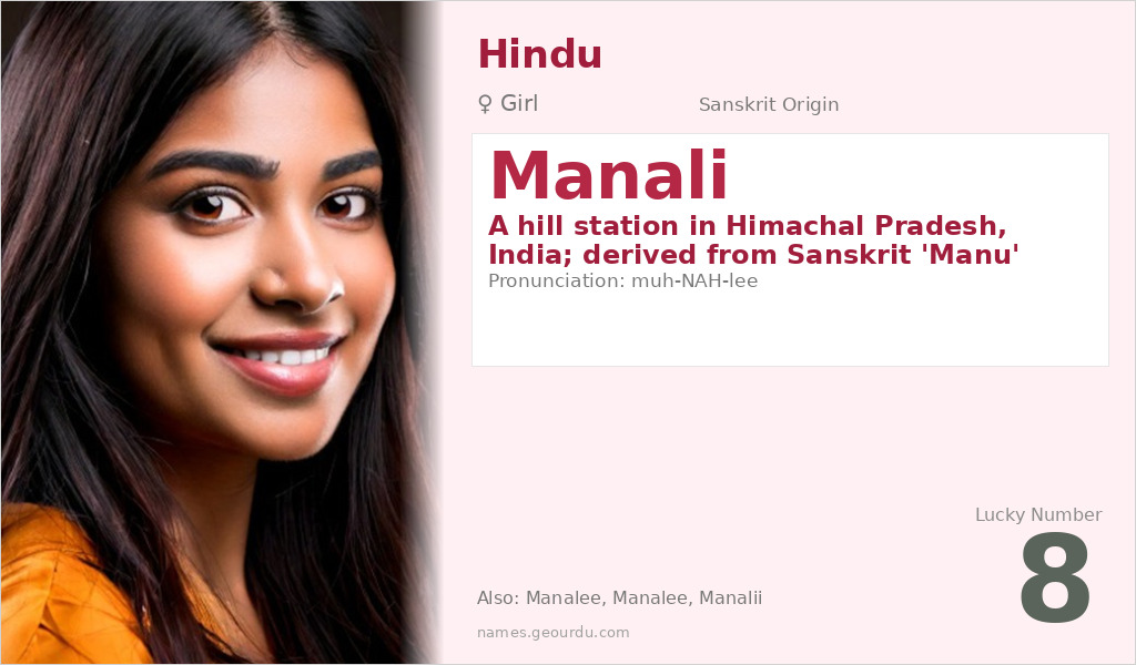 Manali Name Meaning and Details