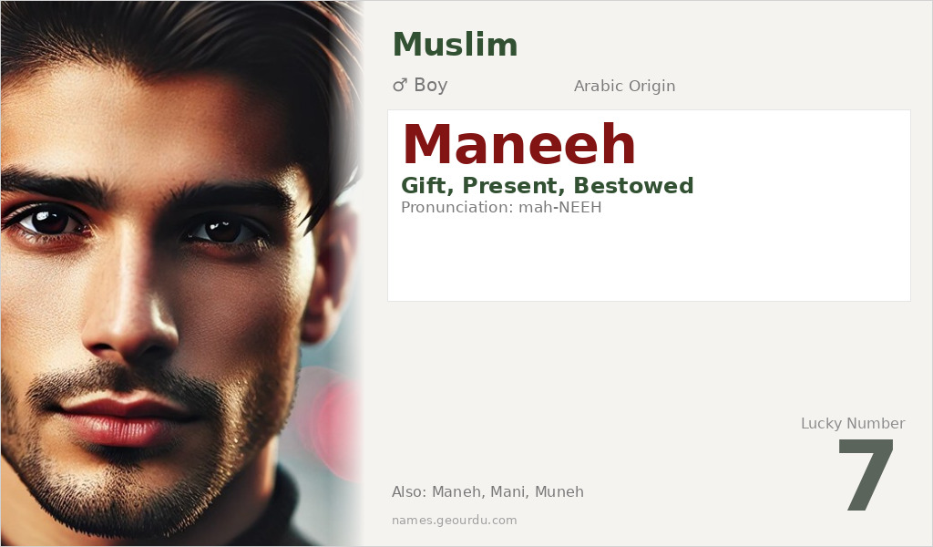 Maneeh Name Meaning and Details
