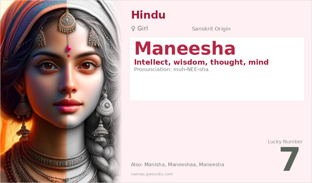 Maneesha Name Meaning and Details