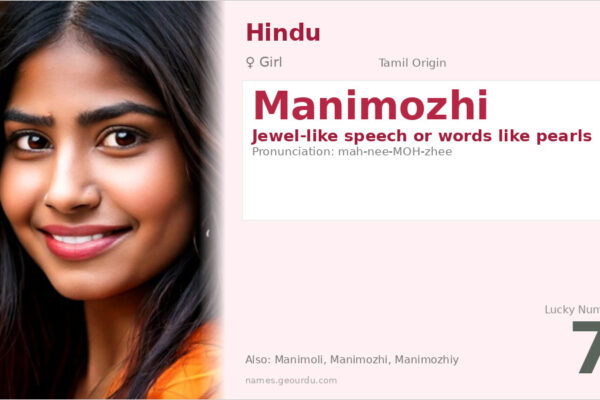 Manimozhi Meaning — Tamil Origin, Girl Name & Details (2025)