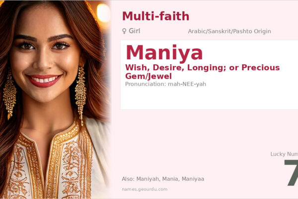 Maniya Name Meaning — Origin, Gender & Details (2025)