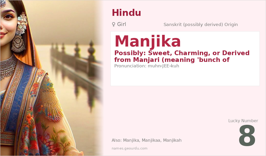 Manjika Name Meaning and Details
