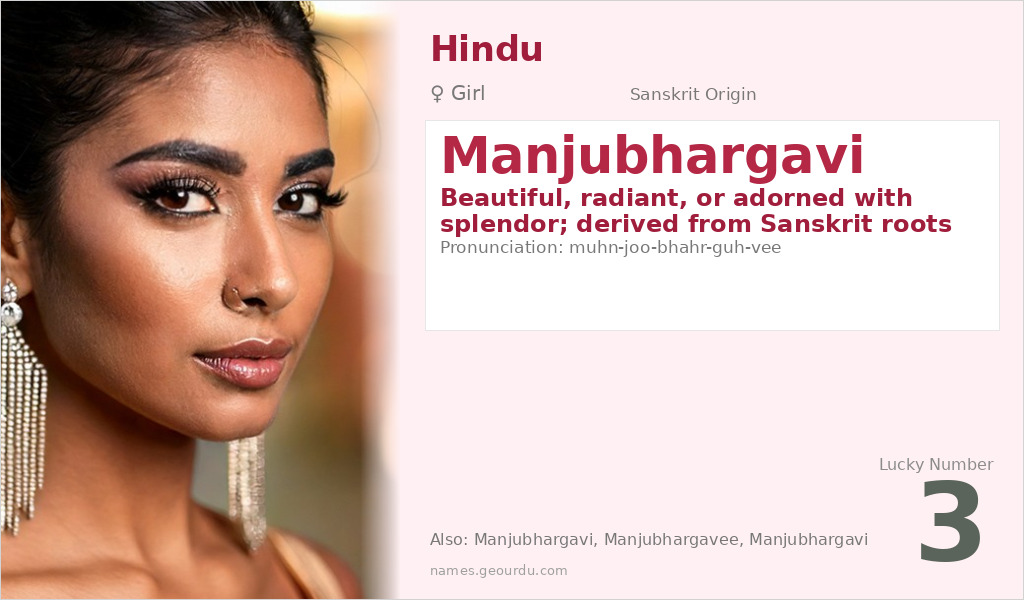 Manjubhargavi Name Meaning and Details