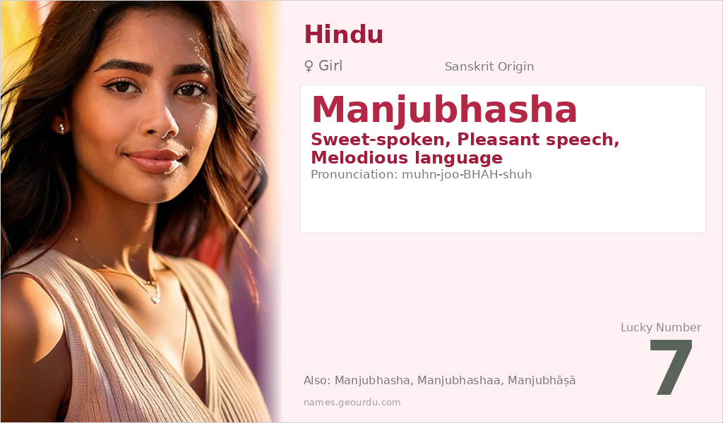 Manjubhasha Name Meaning and Details