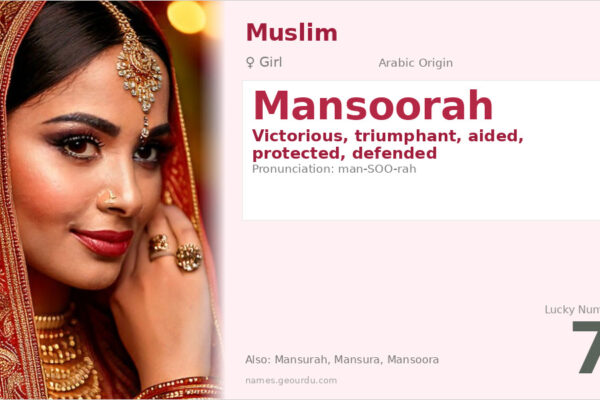 Mansoorah Name Meaning — Arabic Origin, Girl Name & Islamic Significance (2025)