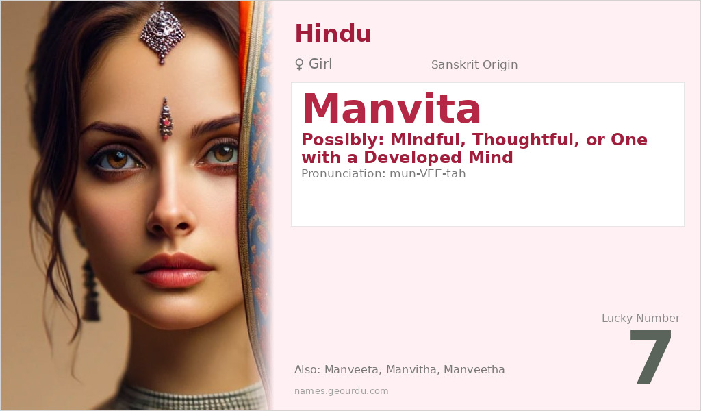 Manvita Name Meaning and Details