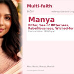 Manya Name Meaning and Details