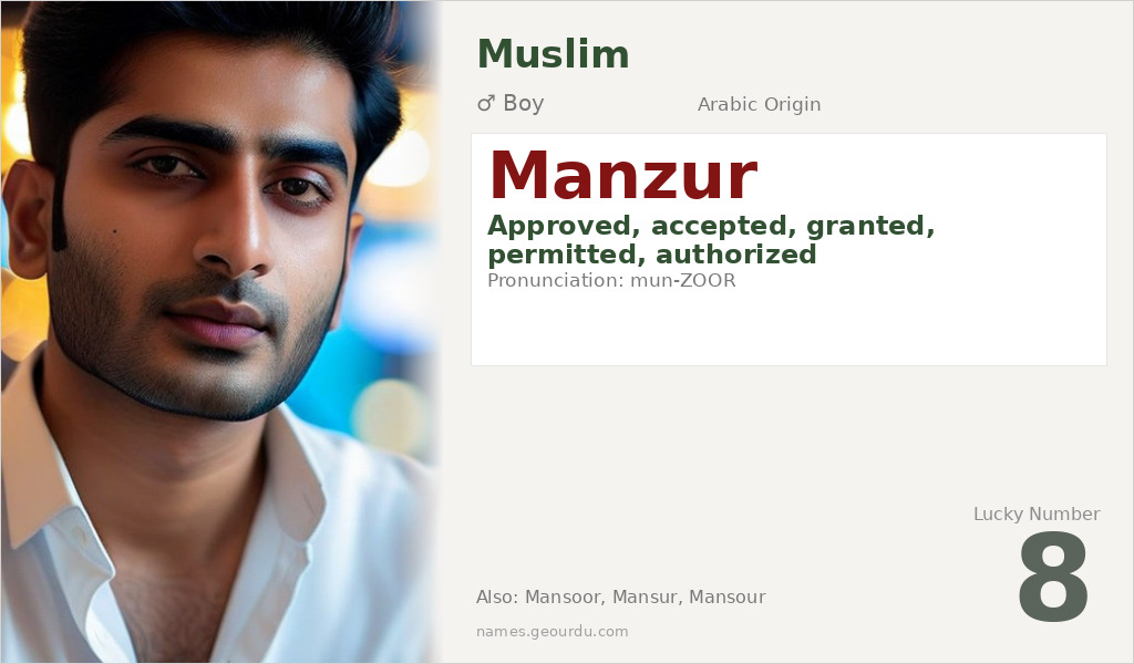 Manzur Name Meaning and Details