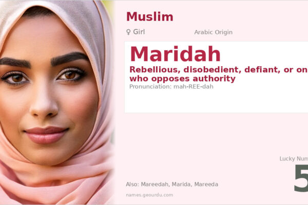 Maridah Name Meaning — Arabic Origin, Girl Name & Details (2025)