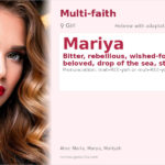 Mariya Name Meaning and Details
