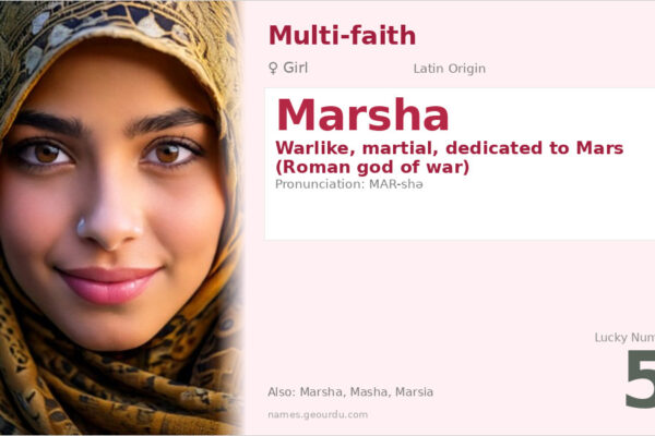 Marsha Name Meaning — Latin Origin, Girl Name & History (2025)
