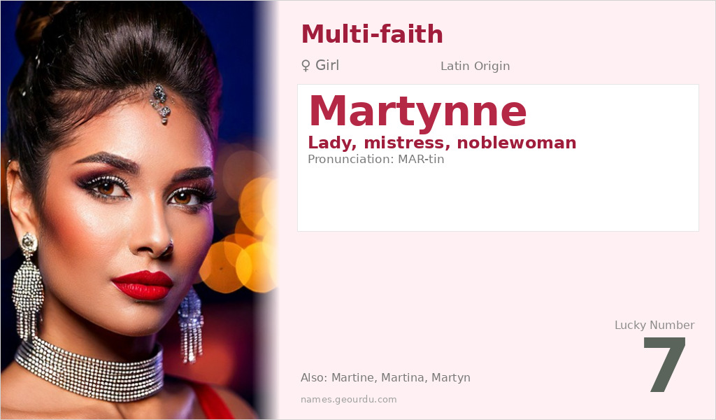 Martynne Name Meaning and Details