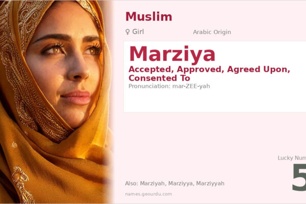 Marziya Name Meaning — Arabic Origin, Girl Name & Details (2025)