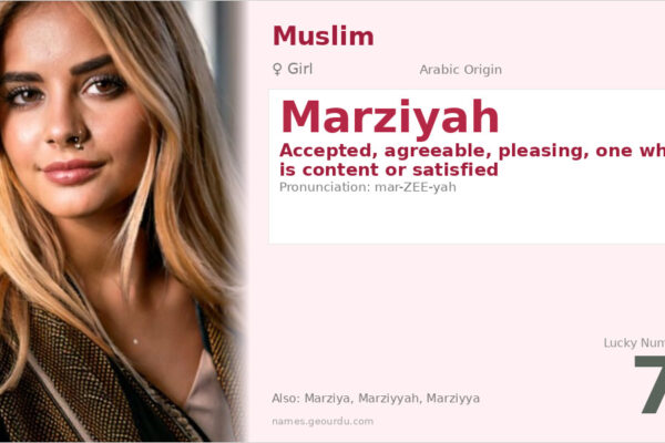Marziyah Name Meaning — Arabic Origin, Girl’s Name & Islamic Significance (2025)