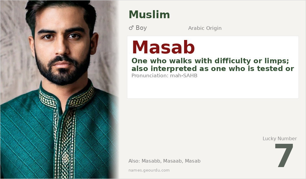 Masab Name Meaning and Details