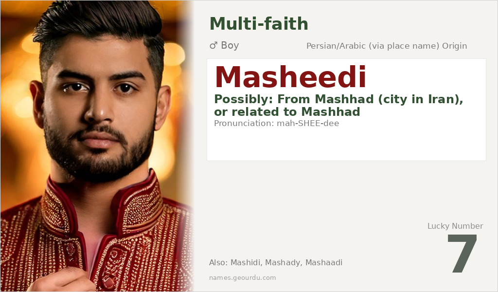 Masheedi Name Meaning and Details