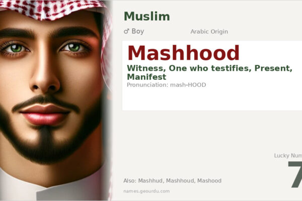 Mashhood Name Meaning — Origin, Gender & Details (2025)