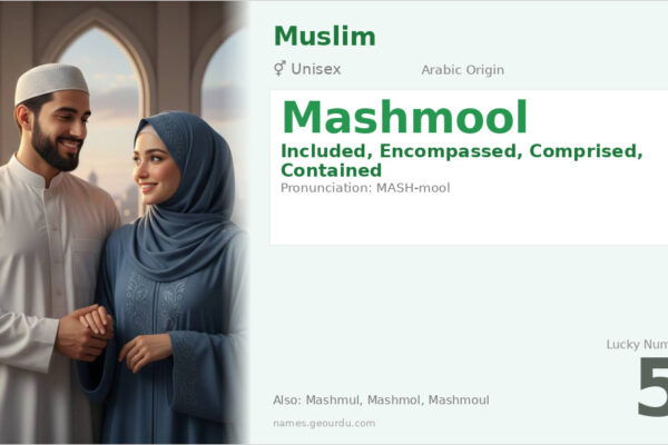 Mashmool Name Meaning — Arabic Origin, Gender & Details (2025)